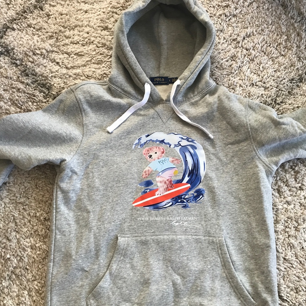 Ralph Lauren polo bear surf hoodie.